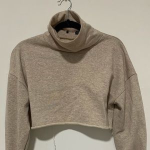 Nasty Gal Cropped Turtle Neck Sweatshirt
